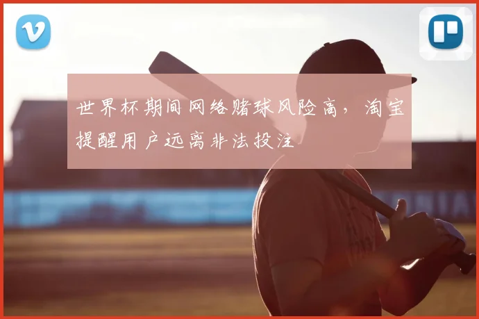 世界杯期间网络赌球风险高，淘宝提醒用户远离非法投注